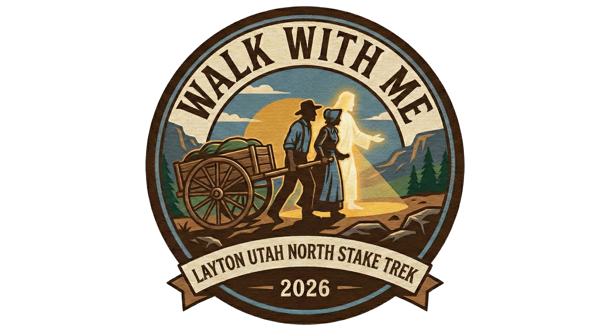Walk With Me — Layton Utah North Stake Trek 2026 logo